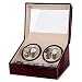 Produktbild JF Double Automatik Uhrenbeweger Piano Lack 4 Tisch +6 Aufbewahrung Mechanische Uhr Rot Display Box Unisex