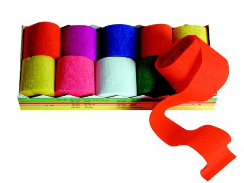 Pebeo 766223 DTM-Loisirs créatifs-Papel crepé-10-Guirnalda de 5 cm x 5 m, varios colores