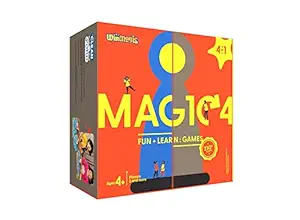 Magic4 Games Fun and Learn, 4 in 1 Games, Board Game for Boys & Girls 4 Years and Above, Multicolor (M4100001)