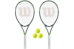 2 x Wilson Tour Tennis Rackets including 3 Tennis Balls
