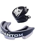  Phantom Athletics - Protector bucal con Caja e Instrucciones para Artes Marciales, MMA, Kickboxing, Boxes Muay Thai, Negro