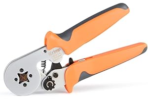 IWISS iCrimp Bootlace Ferrule Crimping Tools, Used for 0.25-6.0mm² End-sleeves Cable Ferrules,Self Adjustable Ratcheting Wire Crimper-Square Crimp Type