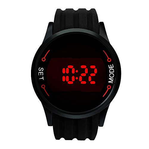 Preisvergleich Produktbild Herrenuhr Räumungsverkauf,Wasserdichte Mens Watch LED TouchScreen Date Silikon Wrist Black Watch BKby jieGREAT