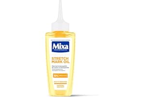 ‎MIXA Mixa Stretch Mark Oil, Anti-Dehnungsstreifen Öl, Mildert das Erscheinungsbild & den Juckreiz von Dehnungsstreifen, Niacinamide Bright, Hypoallergen, 100 ml