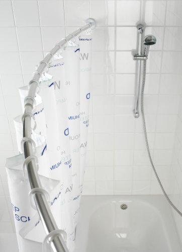 Wenko 19226100 Teleskop-Badewannenstange bogenförmig Chrom, Aluminium, Chrom - 2