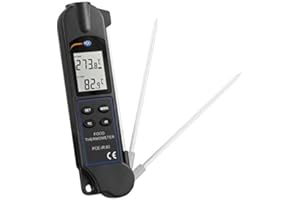 PCE Instruments Termómetro digital para alimentos con sonda de penetración e infrarrojo PCE-IR 80