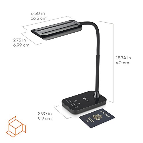 TaoTronics 7W Schreibtischlampe LED Tischlampe mit Schwanenhals 7 Helligkeitsstufen dimmbar Schwarz - 8