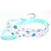 Schlüsselband türkis weiß mint Schlüsselanhänger Baumwolle