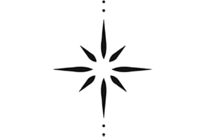 INKSTER Stella e puntini | Tatuaggio Temporaneo con Certificazione Cosmetica UE - L'Originale | Resistente all'Acqua + Vegano | Tatuaggio Rivoluzionario di 2 Settimane