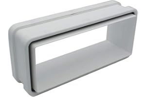 Kair Fast Seal 220mm x 90mm Ducting Quick Fit Connector for Extending Rectangular Flat Pipes Together