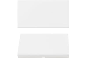 UFURMATE Lot de 2 plaques murales vierges - 94 x 175 mm - Sans vis - En plastique - 2 prises (blanc/surélevé)
