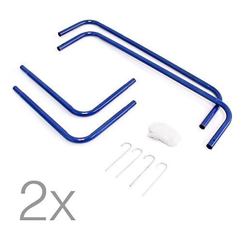 Relaxdays Fußballtor Inklusive Netz und Heringen 2-er Set, Blau, 78.0 x 46.0 x 57.0 cm, 10010064 - 5