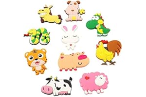 VLOOK Refrigerator Magnets Toddlers Farm Animal Fridge Magnets for Kid Girls Boys Whiteboard Educational Magnetic Toys for Preschool Learning