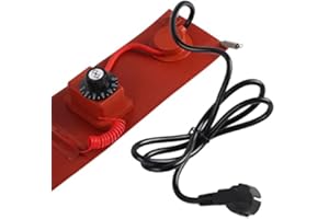 lyrlody Cintura Riscaldante in Silicone per Fusti 1000W 220V Riscaldatore per Tamburo di Olio 200L in Metallo con Termostato 30-150°C per Applicazioni Industriali 125 x 1740mm(EU)