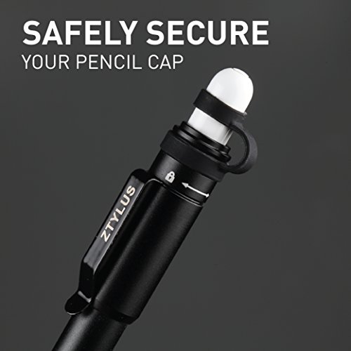 Ztylus Slim Apple Pencil Metal Case: Retractable Tip Protection, Aircraft Grade Aluminum, Built-in Clip, Cap Holder for iPad Pro Apple Pencil (Black) - 7