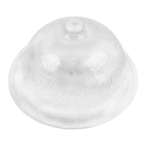 Clayre & Eef, Tortenplatte mit Abdeckhaube, Glas, 32,5 cm Durchmesser - 2