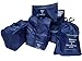 Produktbild Kompressions-Reisepackwürfel, 7-teiliges Gepäck-Organizer-Set mit Schuhtasche & Kulturbeutel & Wäschesäckchen