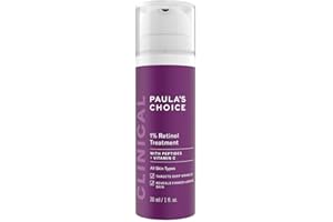 PAULA'S CHOICE Paula’s Choice CLINICAL 1% Retinol Tratamiento - Loción Ligera Envejecimiento, Antiarrugas y Reduce las Manchas y Imperfecciones - con Peptidos & Vitamina C - Todos Tipos de Piel - 30 ml