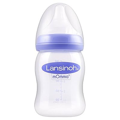 Lansinoh Biberon avec Tétine Péristaltique Débit Lent Transparent 160 ml