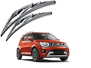 Selifaur - 2Pcs (D 21 x P 17 Inch) Metal Frame High Performance Replacement Car Wiper Blade for Ignis Delta 2017