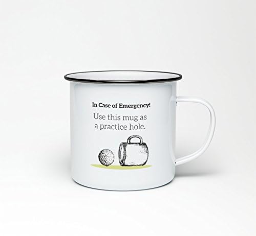 Use This Mug as a Practice Hole Enamel Mug Golf Sports Coffee Cup Tea 10oz Gift
