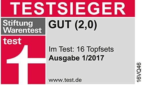 Fissler Topfset intensa /5-teilig / Edelstahl Kochtopf Set / Kochtöpfe Induktion Gas Elektro Ceran / Griffe schwarz / – 016-118-05-000/0 - 6