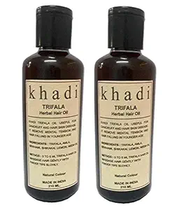 Parvati Gramodyog Khadi Triphala Oil, Made in India, Green, 210 ml, Pack of 2
