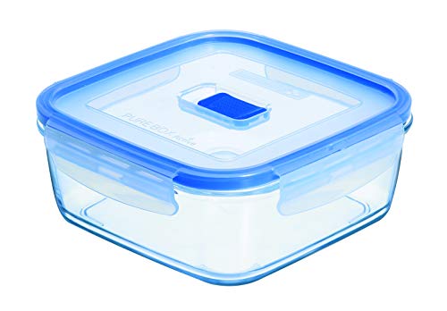 Luminarc Vorratsbehälter Pure Box quadratisch 380ml, Glas, Transparent, 10 x 10 x 5.35 cm