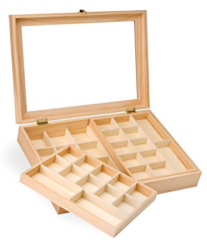 Schmuckkästchen - Setzkasten FSC 40x28x7,5cm