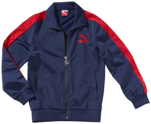 PUMA Jungen Jacke T7 Track, medieval blue-ribbon red, 164, 821960 02