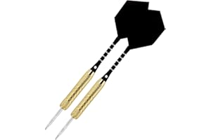 saiyuanxing Set di freccette professionali in tungsteno, 18 g, punta in acciaio con alette e alberi extra.