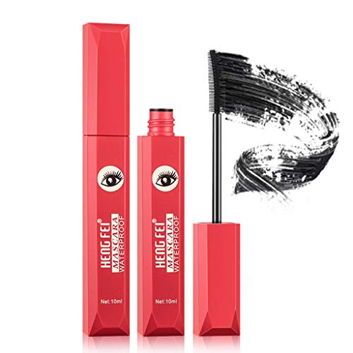 4D Mascara Kit with Fiber Set Makeup Longer Thicker Waterproof Black Eyelashes Eyebrow Serum Eyelash Extension Cosmetic