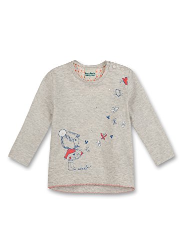 Sanetta Baby Girls 113443 Sweatshirt, Multicoloured (light Platin Meliert 1859), 0-3 Months (Manufacturer size: 062)