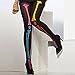 Produktbild Halloween Neon Skelett Erwachsene Strumpfhose - Größe 10-14