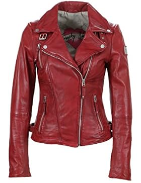Freaky Nation Damen Jacke Echtleder Biker Princess