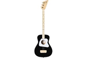 Loog Pro Acoustic Kindergitarre mit 3 Saiten, ab 6 Jahren, Lern-App und Unterrichtsstunden inklusive, Schwarz
