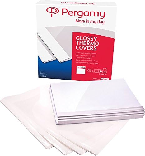 Pergamy 900064 Thermal Binding Covers 6 mm Shiny White