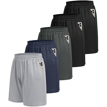 Herren-Workout-Shorts, 12,7 Cm Innennaht – Schnelltrocknend, Mit 4 Taschen, Ideal Für Laufen & Sport