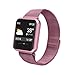 Produktbild Smart Watch,Janly Intelligente Uhr Farbe Bildschirm Bluetooth Smart Watch Herzfrequenz Blutdruckmessgerät Fitness Tracker Armband (Rosa)