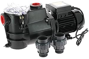 Bomba de Piscina - Mini 80 M - 0,8 CV - 11,6 m3/h de PSH - Buosha - Negro - Moderno y Práctico