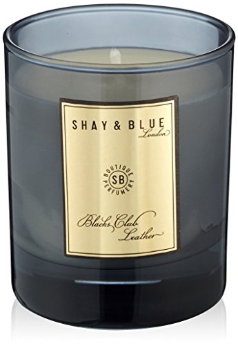 SHAY & BLUE Blacks Club Leather Natural Wax Candle 140g