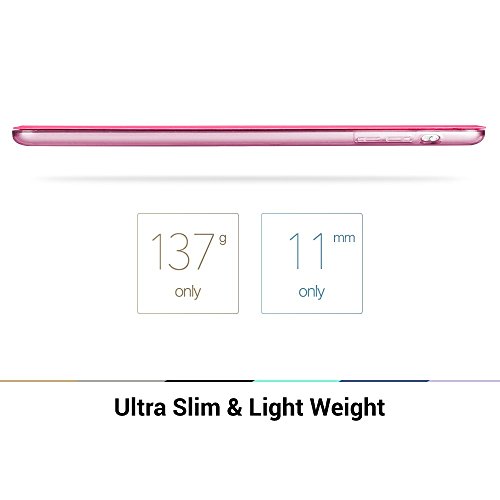 iPad Mini Hülle, ESR® Yippee Series Auto Aufwachen / Schlaf Funktion PU Ledertasche mit Durchschaubar Rückseite Abdeckung Schutzhülle für iPad mini 3/2/1 (Rote) - 7