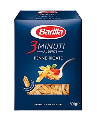 Barilla Pâtes Penne Rigate 3 Minuti 500 g - Lot de 5