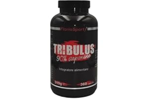 Tribulus 90% Saponine FlorioSport, 360 capsule da 750 mg di estratto secco di Tribulus Terrestris. Integratore Energizzante ad Azione Tonica e di Sostegno Metabolico