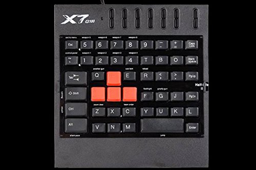 A4Tech X7-G100 - Teclado  USB  recomendado para gaming console  48 teclas  tama  o mini   color negro
