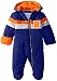 Wippette Baby-Boys Chest Stripe Microfiber Snow Pram Snowsuit, Navy, 12 Months