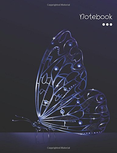 Preisvergleich Produktbild Notebook: Composition Book Back to School Midnight Butterfly