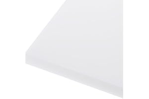 Rebower 152 x 152 x 12mm HDPE Plastic Sheet, High Density Polyethylene Sheet Cutting Board White Solid Block, [for Marine, DIY, Home Floor]