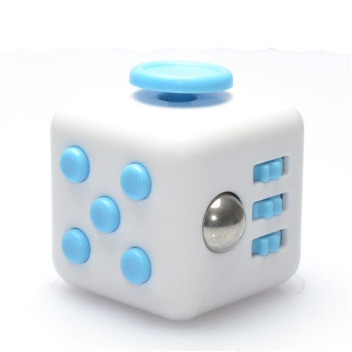 Viotte Fidget Cube Relieves Stress and Anxiety Attention Toy for Work, Class, Home(white/blue) Viotte Fidget Cube Relieves Stress and Anxiety Attention Toy for Work, Class, Home(white/blue)