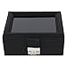 Richpiks All Black Wooden Leather Watch Box for 8 Watches (PI 257) RS.1699.00